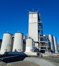 Дистиляційні колони етанолового заводу продуктивністю 30-38 000 літрів/день етанолу чистотою 96,5 %